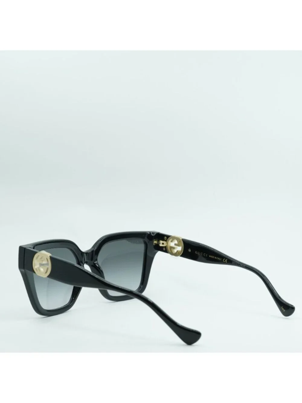 Gucci GG1023S 008 Sunglasses Black Butterfly Frame, Grey Gradient Lenses